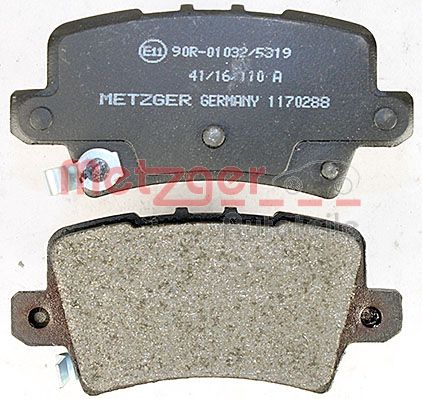METZGER 1170288 Bremsbelagsatz, Scheibenbremse